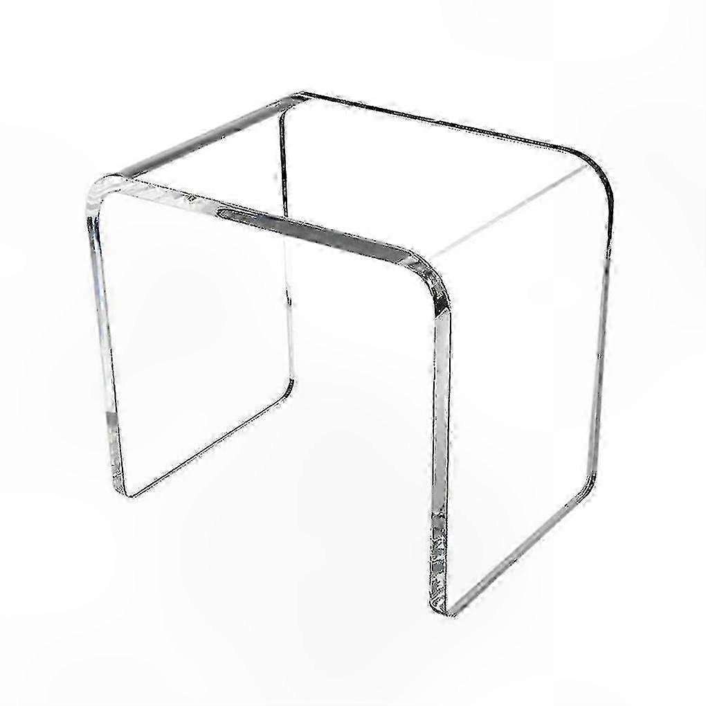 Clear Acrylic Stool for Shoe Changing, Modern Design, Durable and Stable Seat