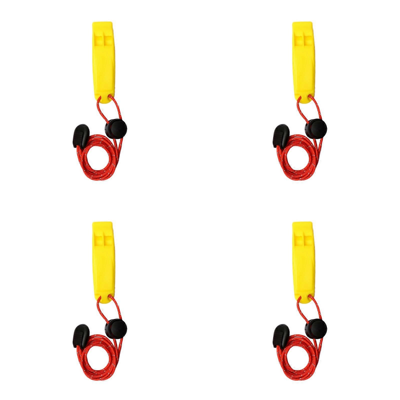 Sifflet d'urgence puissant de 120 dB avec cordon ajustable pour kayak, pêche et navigation de plaisance - Jaune