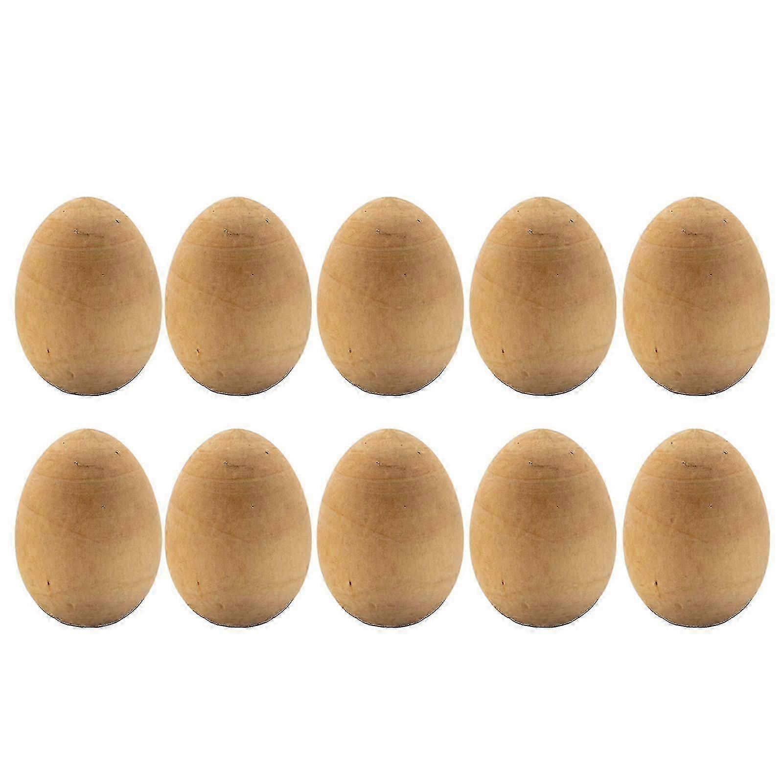 10 Smooth Standable Wooden Easter Eggs To Paint, Quality Small Wood...