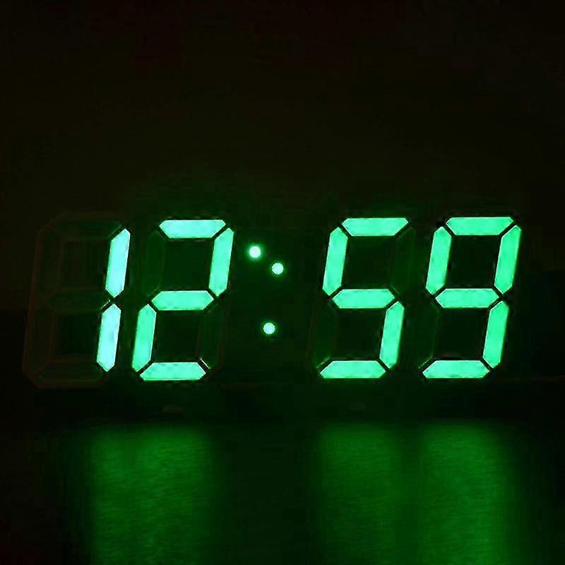 Led Digital Clock Wall Deco Glowing Night Mode Adjastable Electroni...