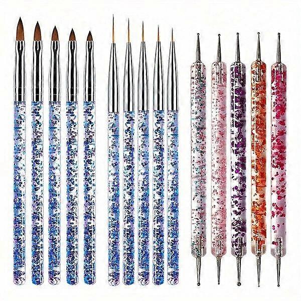 15-piece nail brush set, durable, easy to maintain and versatile