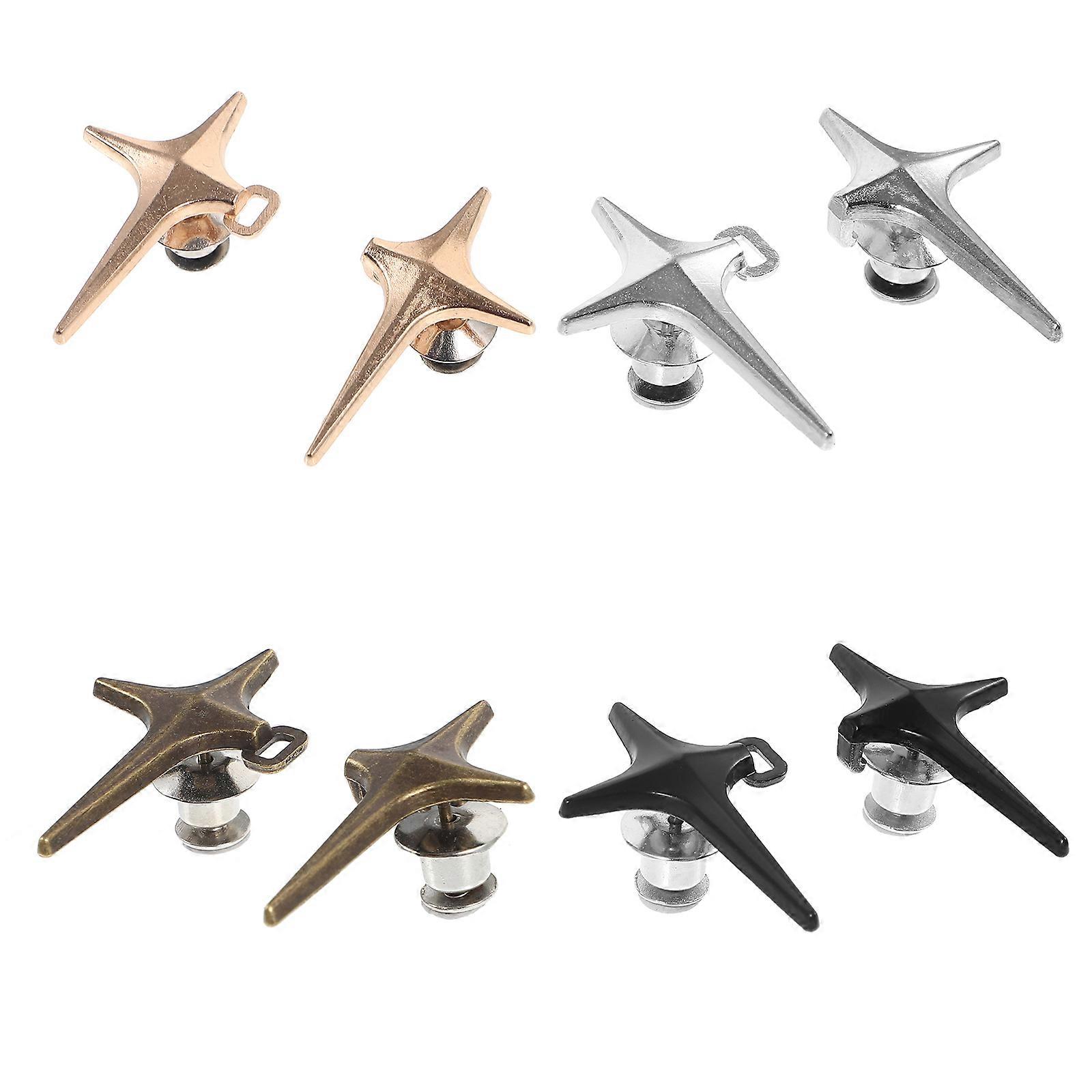 8 Pairs Decorative Metal Buttons for Jeans Waistline Adjustment Assorted Color