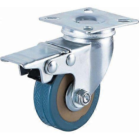 2" Locking Threaded Stem Mount Swivel Caster Rotating Non-Marking Polyurethane
