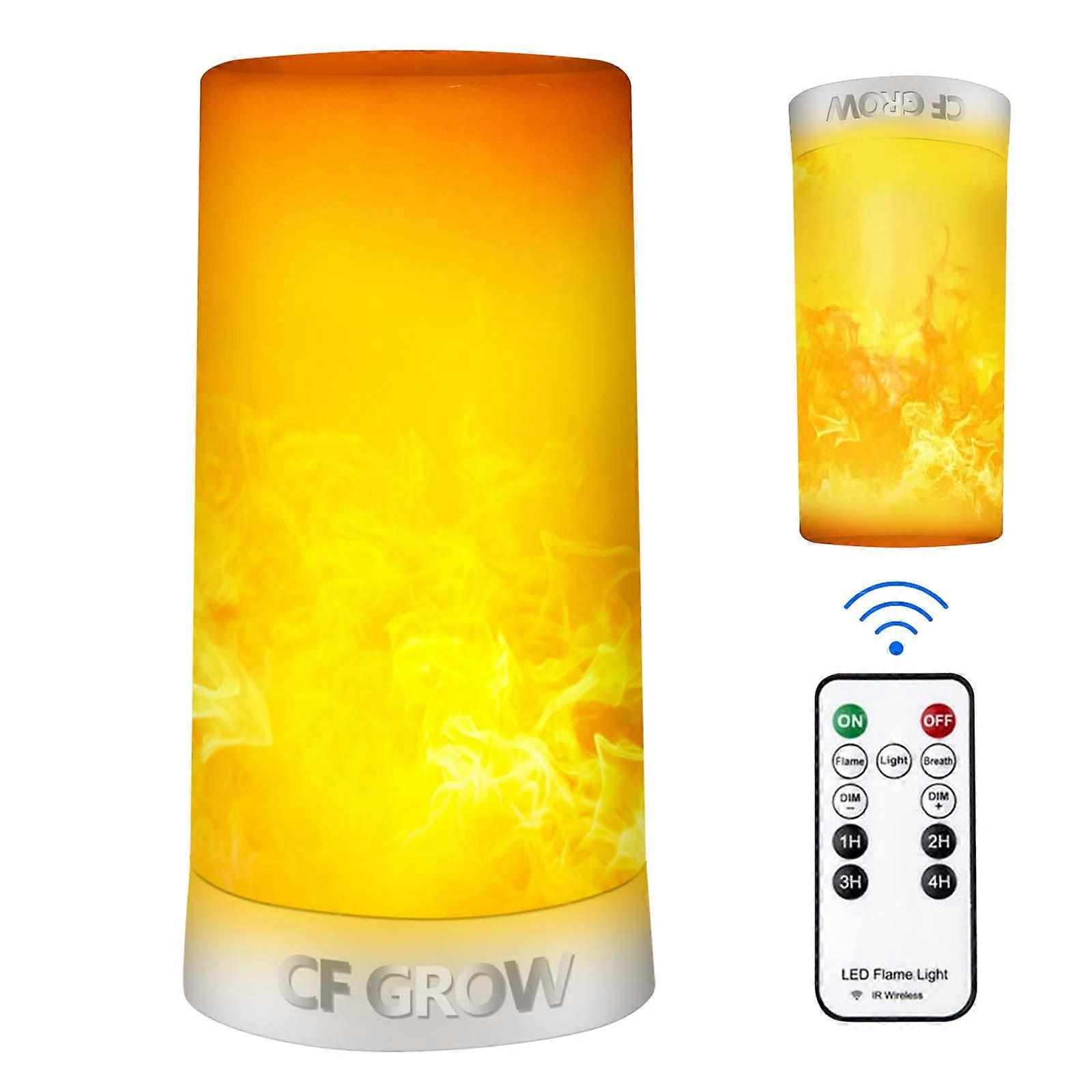 LED Flame Effect Light USB Rechargeable Outdoor Lamp Waterproof Dimmable 4 Modes Gravity Sensor IR Remote Timer Decor