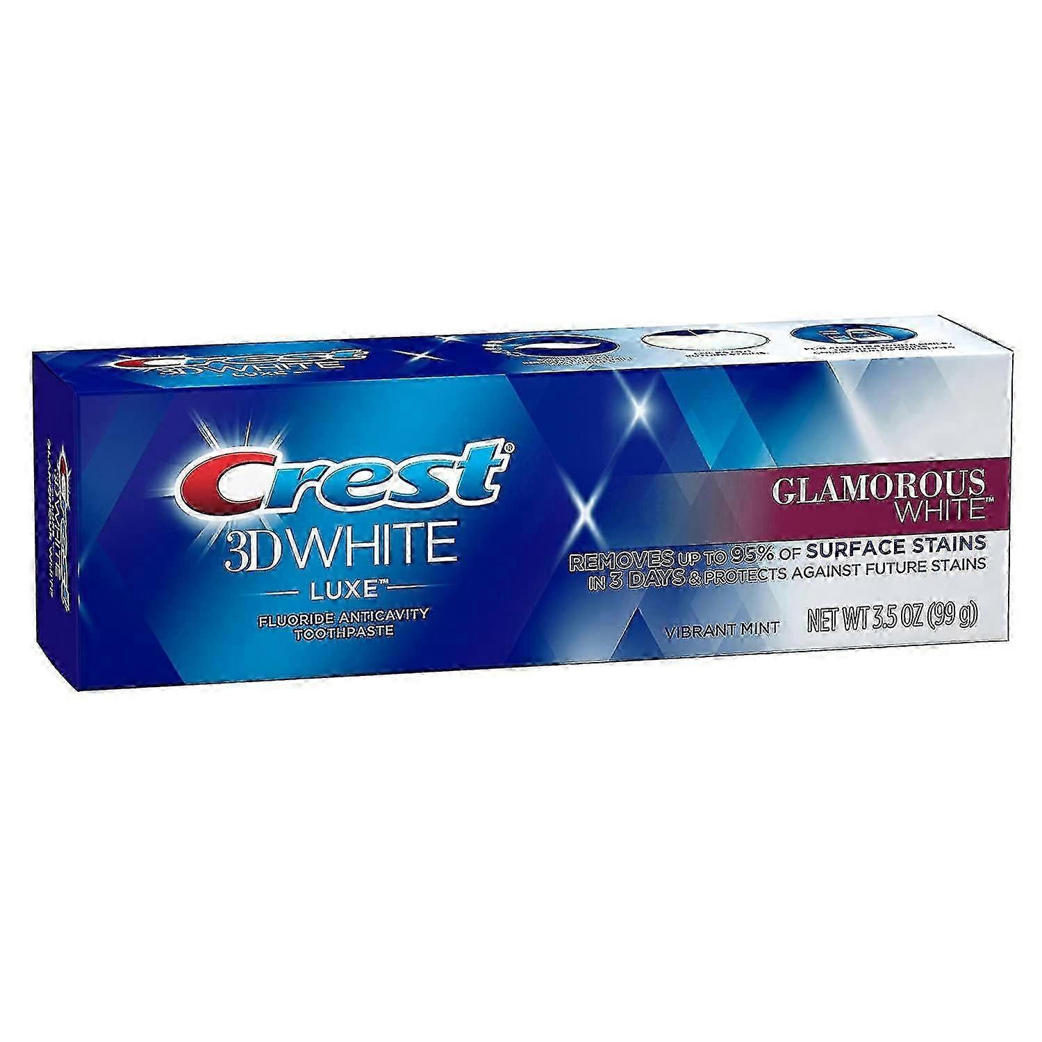 2025 Crest 3d White Luxe Glamorous White Toothpaste 3 Pack