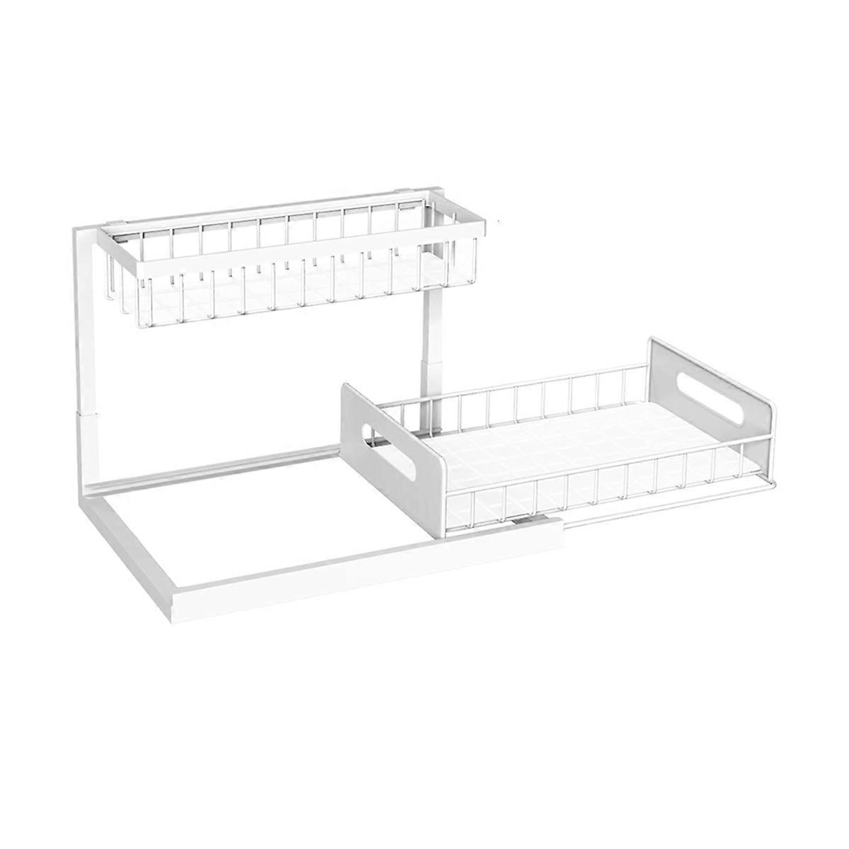 정리함, 풀아웃 캐비닛 정리함 2단 슬라이드 아웃 싱크 선반 캐비닛 수납 선반, 주방 욕실 수납