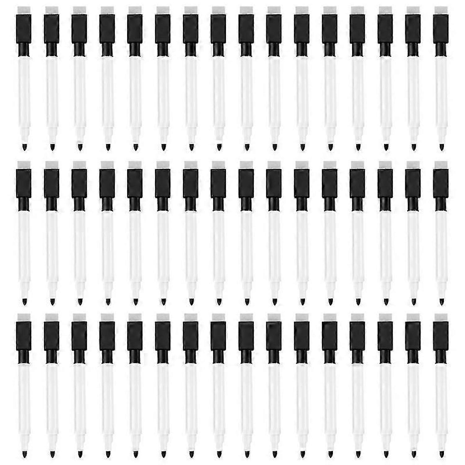 48Pack Whiteboard Markers Dry Erase Marker with Eraser Cap Black