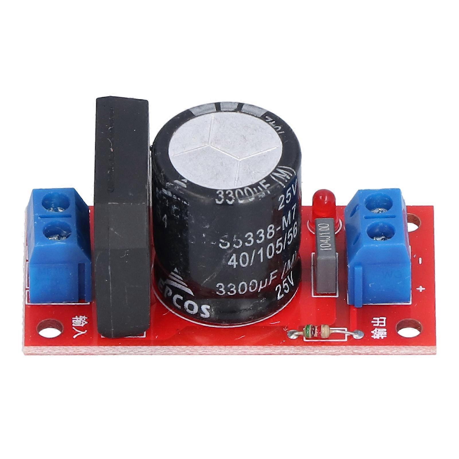 8A AC to DC Rectifier Filter Power Supply Board Electrical Accessory with Red LED Indicator