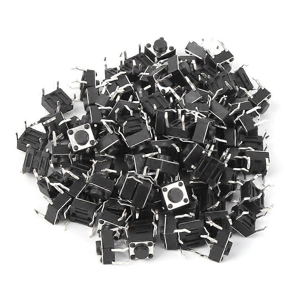 100pcs Momentary Tactile Push Button Switch Mini Micro Tact Switch Accessory 6 x 6 x 4.3mm