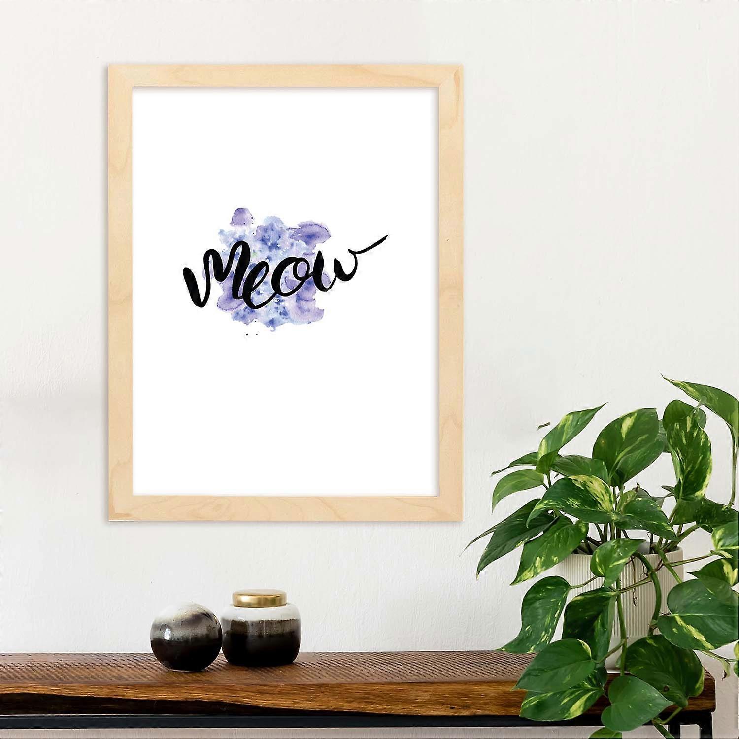 Miau-Print mit bunten fröhlichen Botschaften