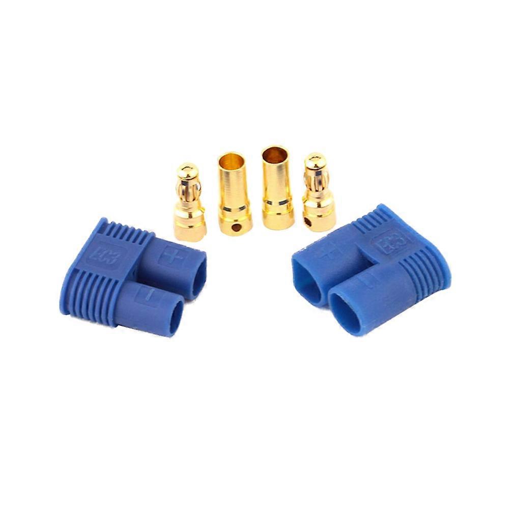 Blue Plated Banana Connectors Male and Female for Large Current Plug and Motor Plug Suitable for Rc Battery Esc Motor 2Pack