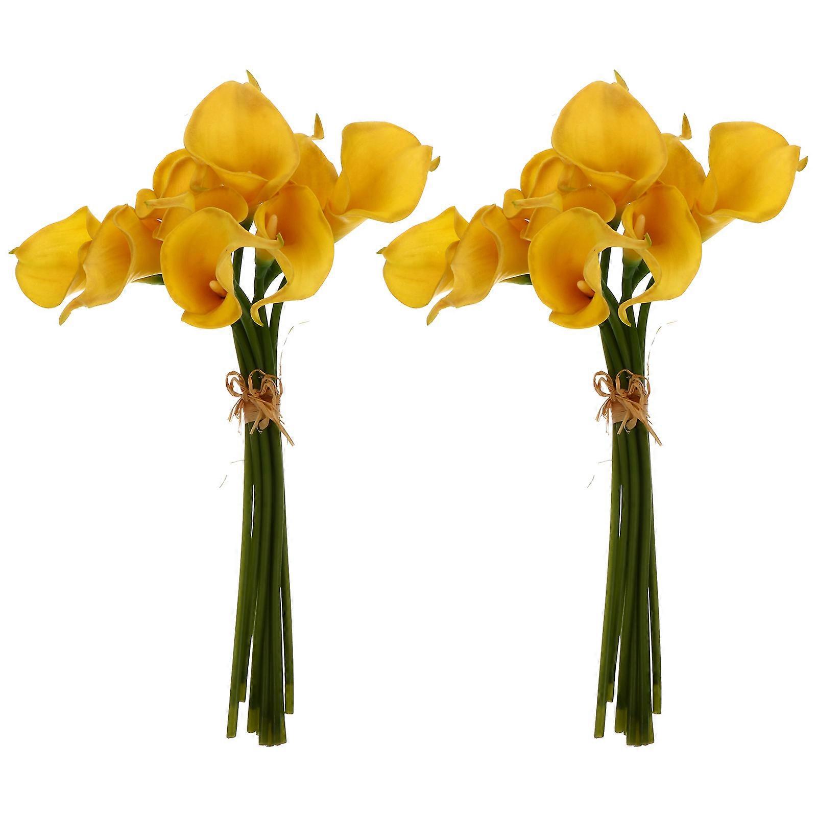 PU Artificial Flower Bouquet for Home Decoration 40Pcs