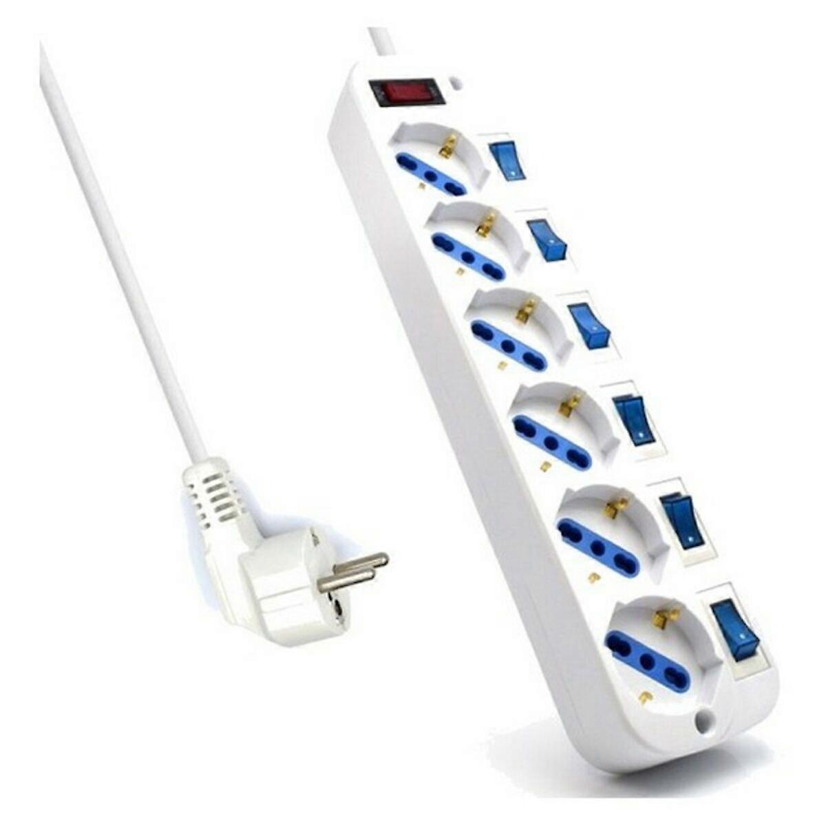 Power Socket - 6 Sockets with Switch Ewent EW3932-3M 3500W White