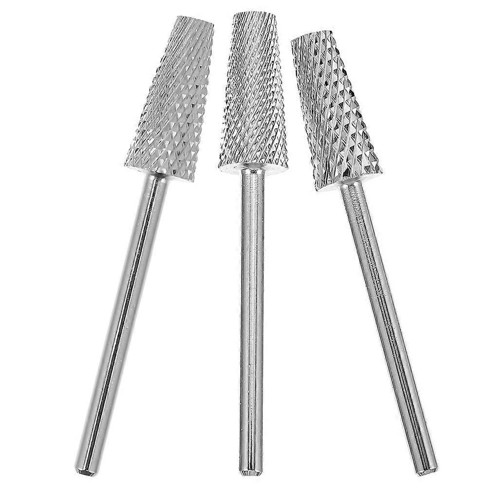Nail Drill Bits Silver Nail Drill Bits for Manicure 9Pcs for Home Use
