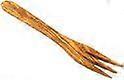 DOM Wooden Fork with 3 Tines Handmade from Sustainable Olive Wood (20 cm)