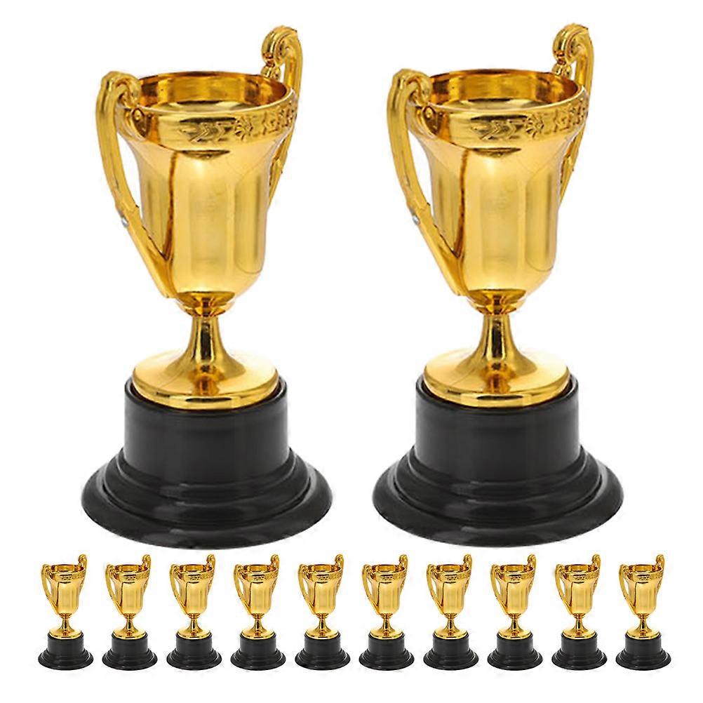 Plastic Small Trophy Toy for Awarding 12Pcs Party Competition Trophy Decor