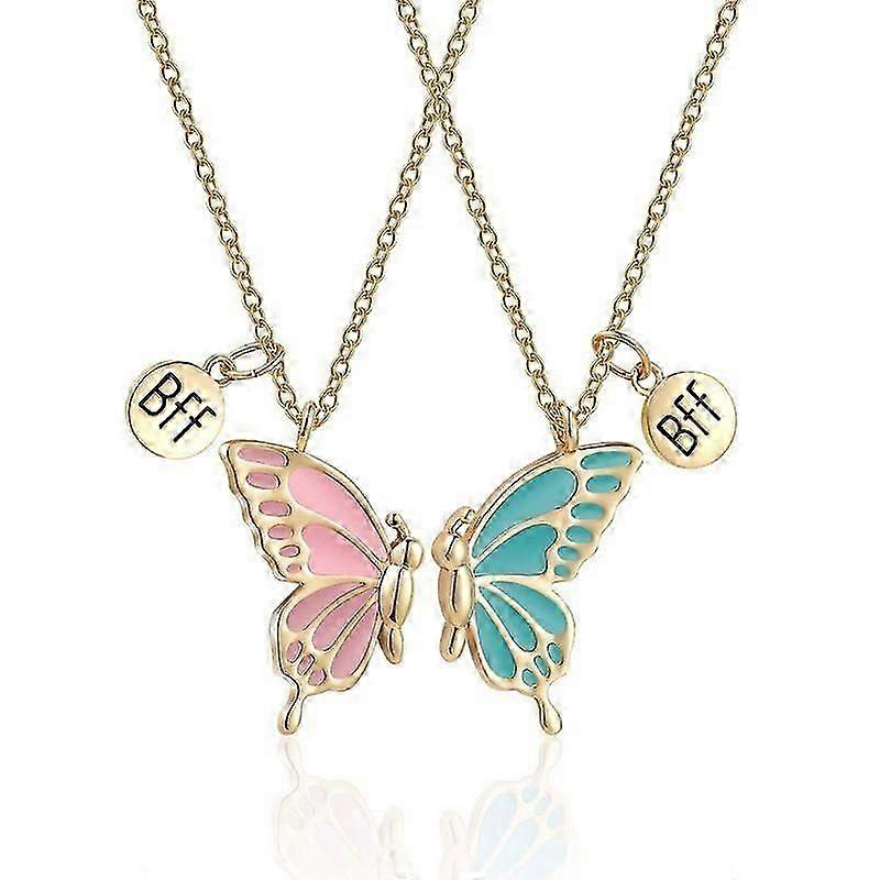 Butterfly Drip Friends Collier Cross-border Wish Butterfly Bff Colliers Argent
