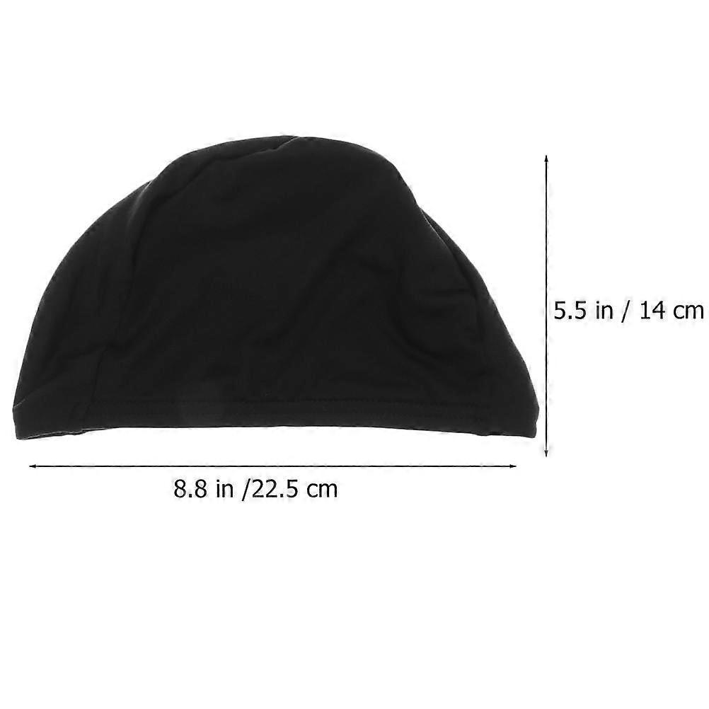 Quick-Drying Cycling Caps 2Pack for Men and Women Made of Black Polyester and Spandex