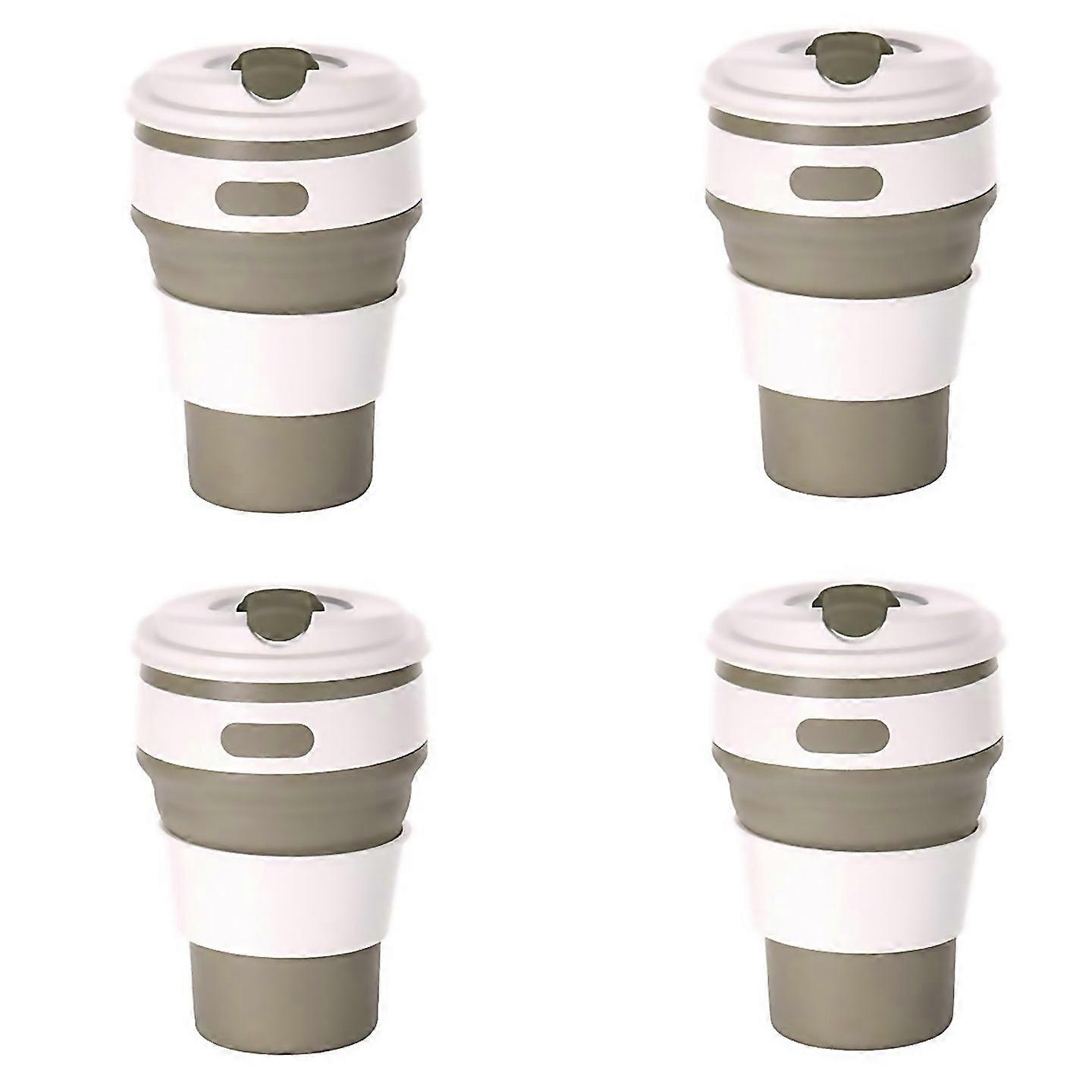 For Coffee Color Silicone Foldable Travel Cupcamping