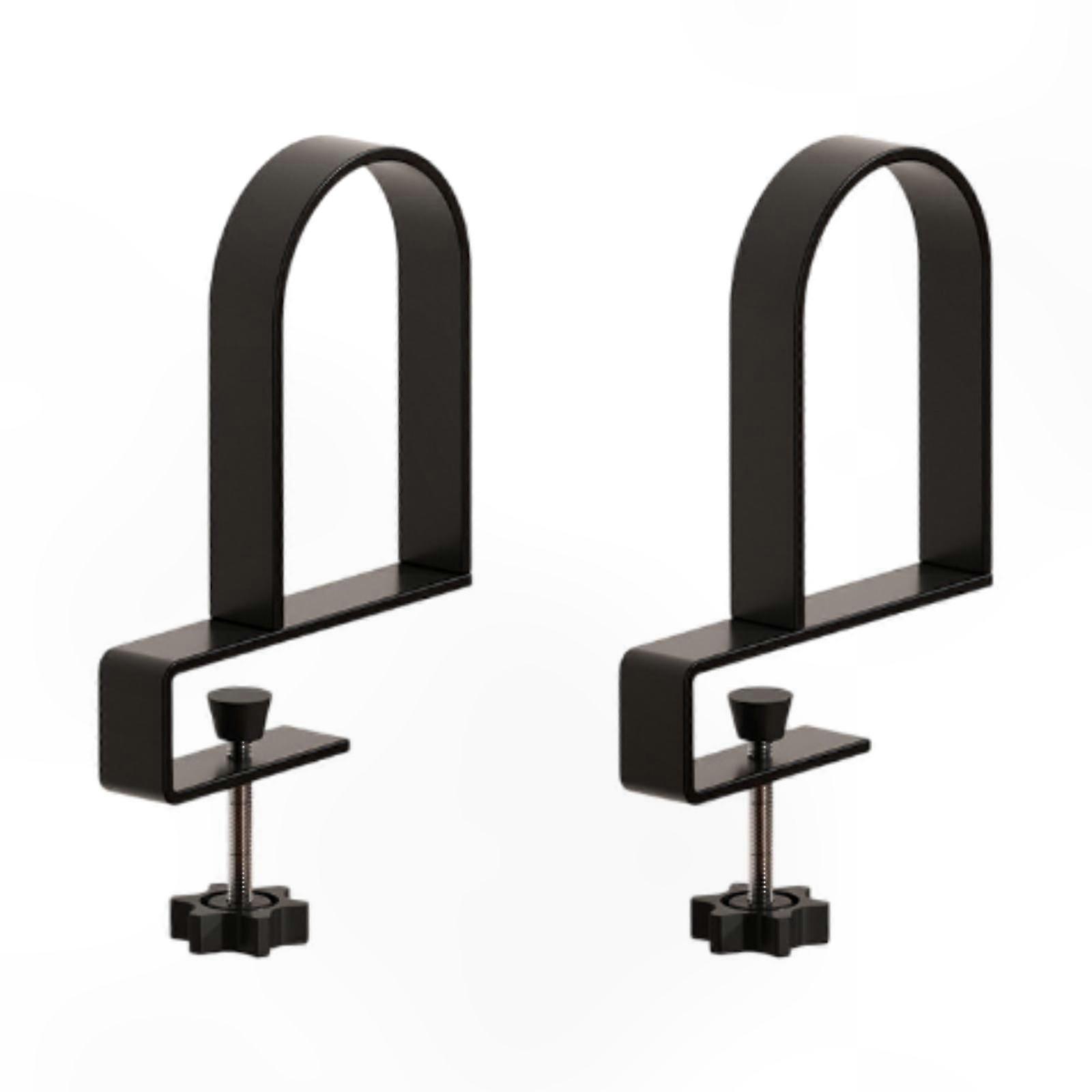 Adjustable Metal Bookends for Shelves, Modern Desktop Book Organizer with Clamp Design
