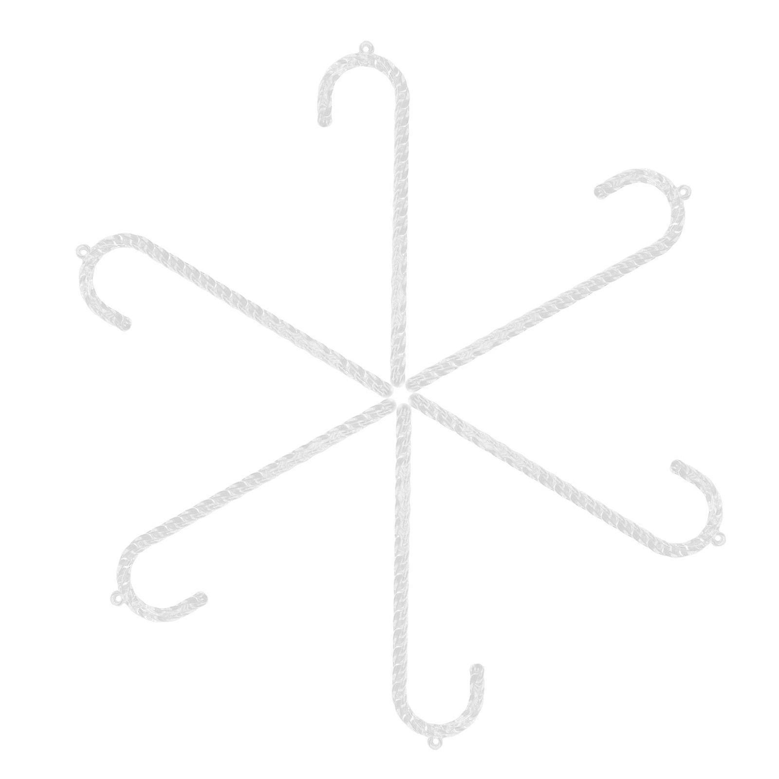 36pcs Christmas Tree Decorations: Clear Acrylic Candy Cane Christmas Ornaments With Hanging Strings - Transparent Hanging Candy Canes For Xmas Tree