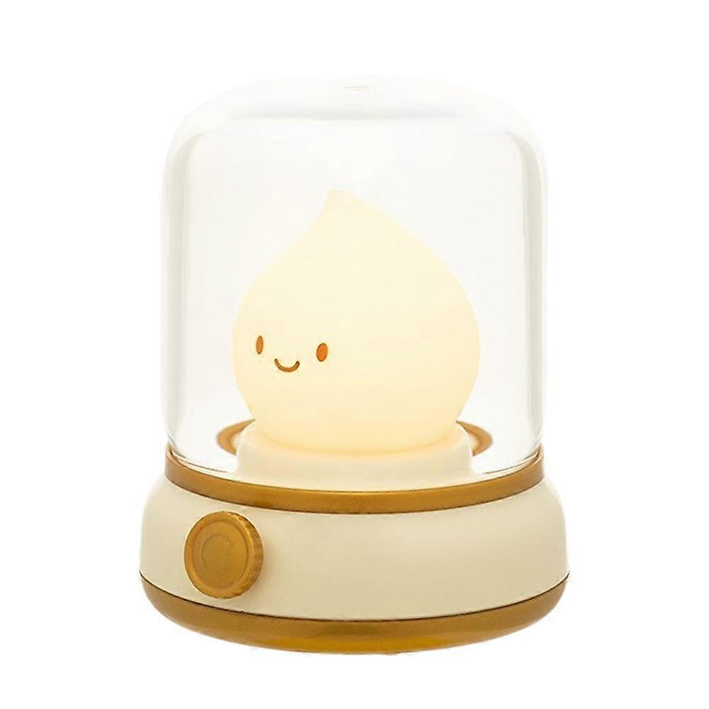 Kerosene Night Light, Cute Flameless Kerosene Lamp, Mimics Rec 2 Light, Amber Flicker, Yellow Flame Modes