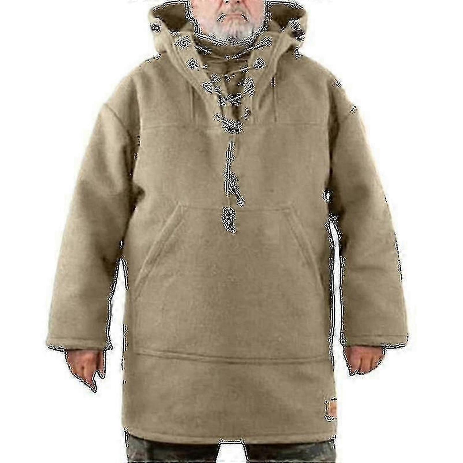 Jaqueta de lazer masculina de inverno com capuz, casaco de lã pesado e moletom