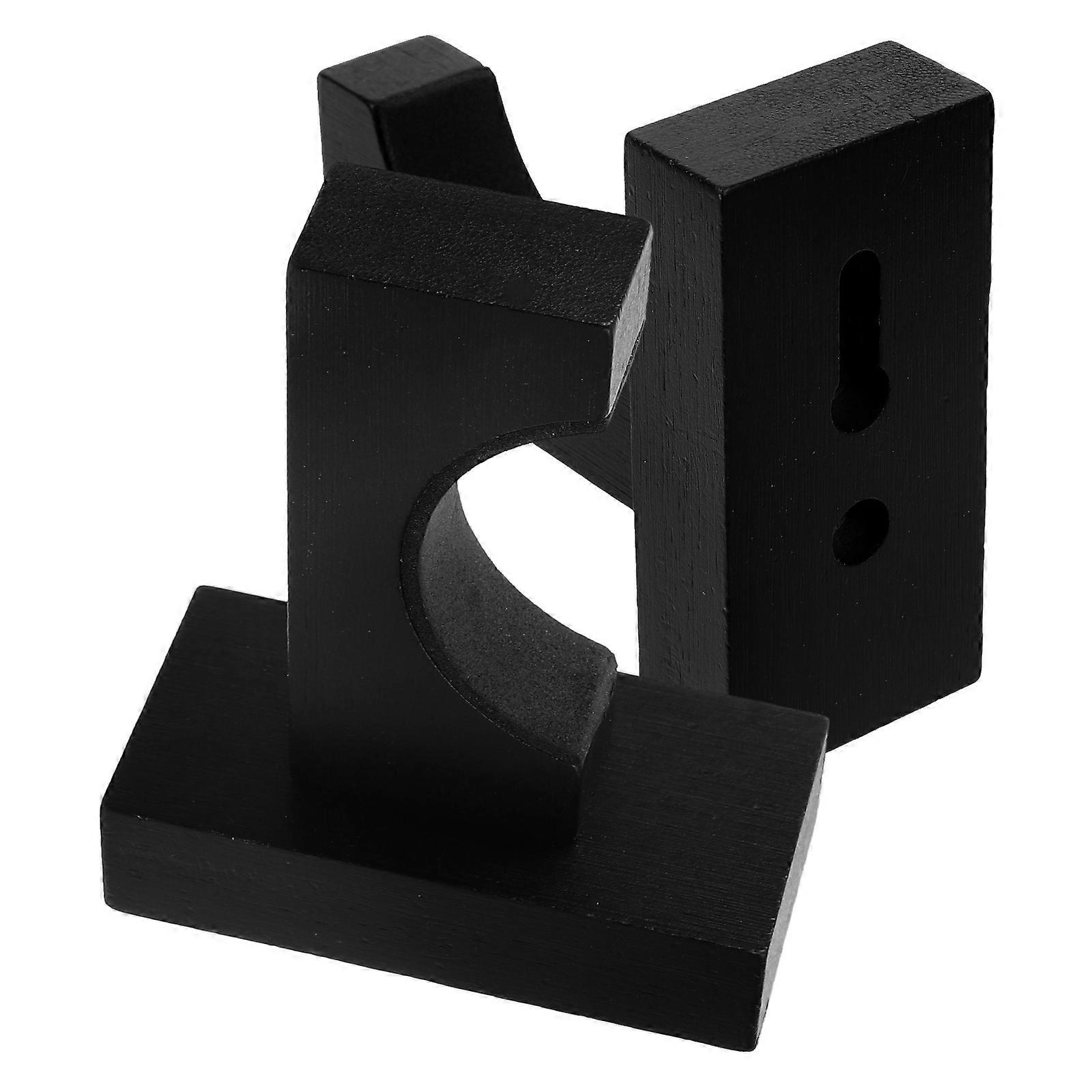 Black Wooden Bat Display Rack for Baseball Bat Support 5Pairs