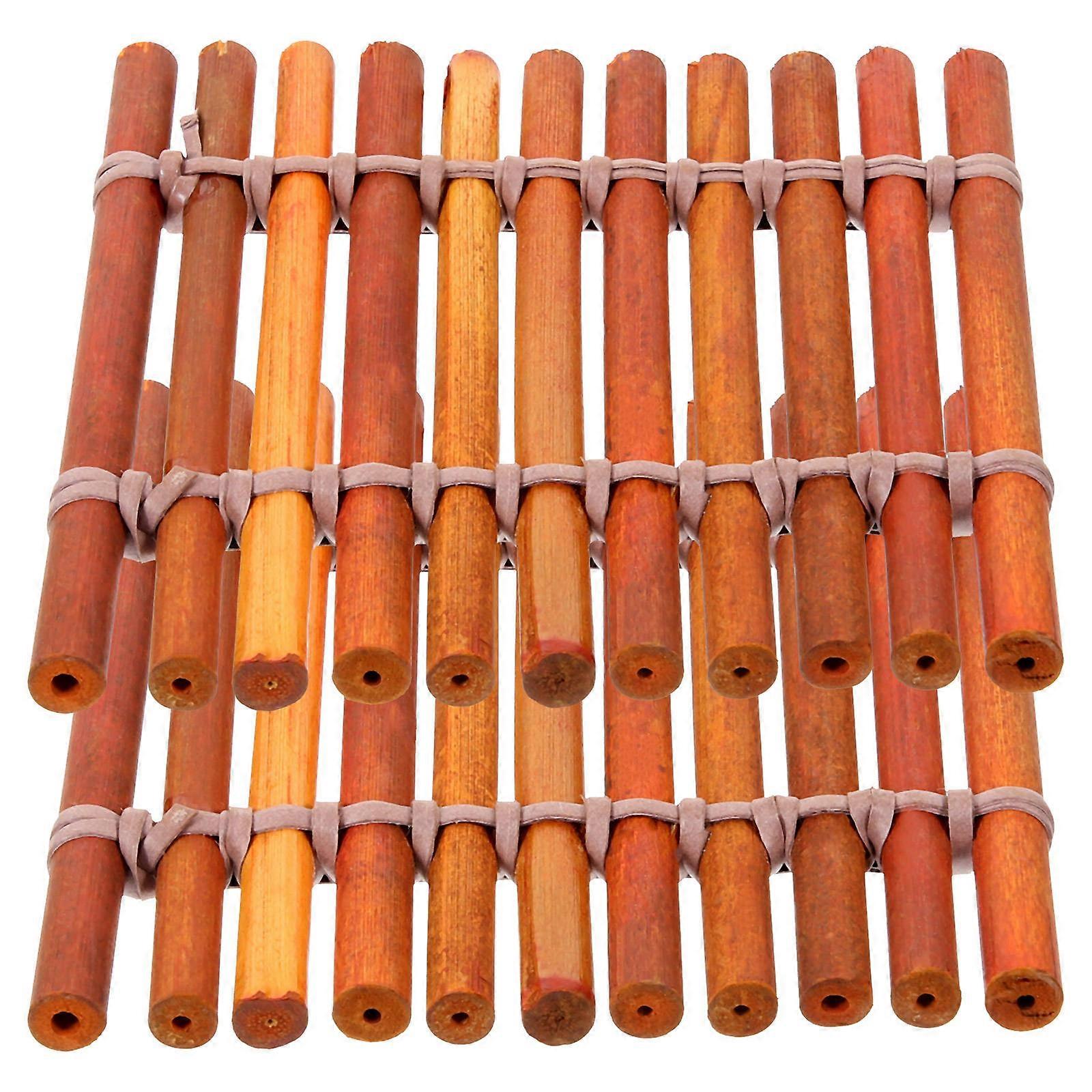 Bamboo Placemat Mat for Home Use 2Pcs Brown Bamboo Coasters