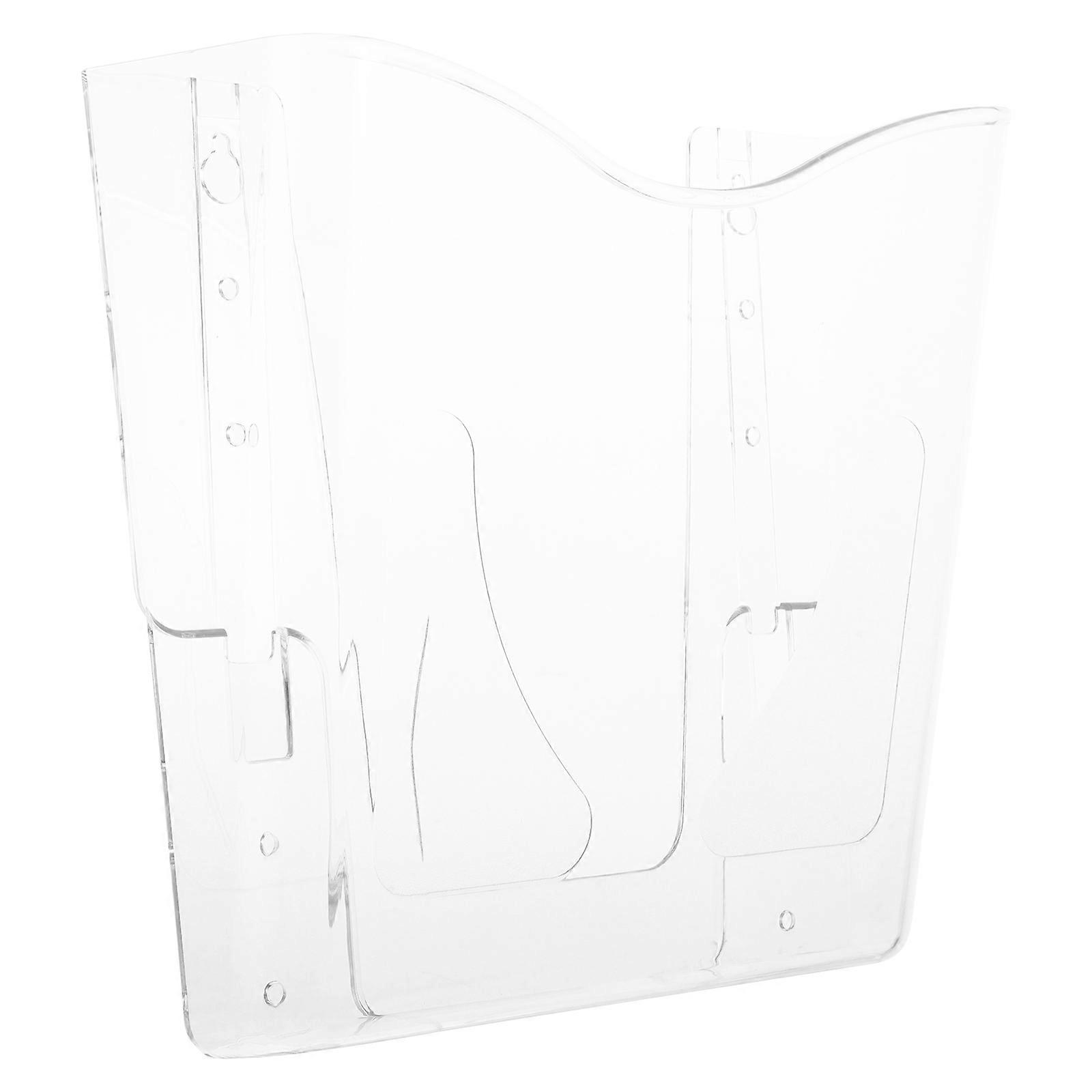 Clear Acrylic Wall Magazine Rack for Storage 3Pcs Wall Mount Document Holder