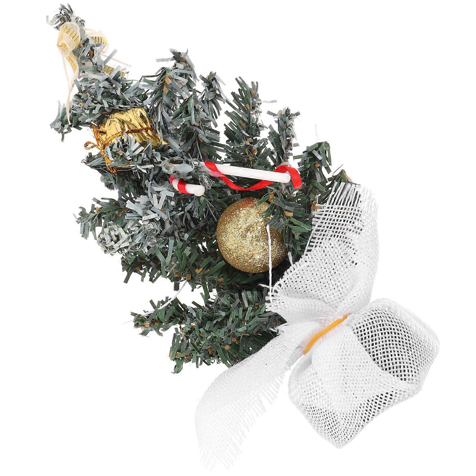 Mini Christmas Tree Ornament for Table Decoration 2Pcs Holiday Use