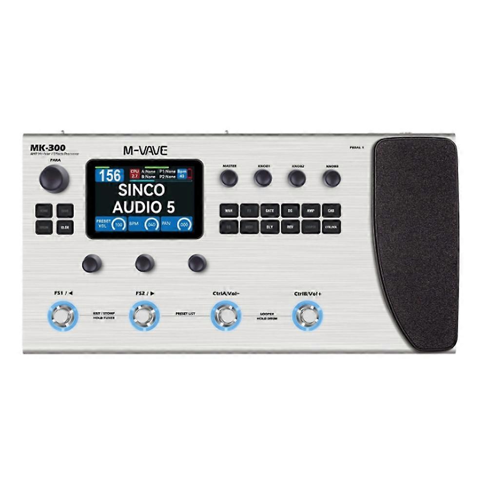 M-VAVE MK-300 Guitar Multi Effect Processor ANN Neural Modeling 120AMP 10h Battery+300s Looper+128 Drum MIDI DAW for Guitar Bass