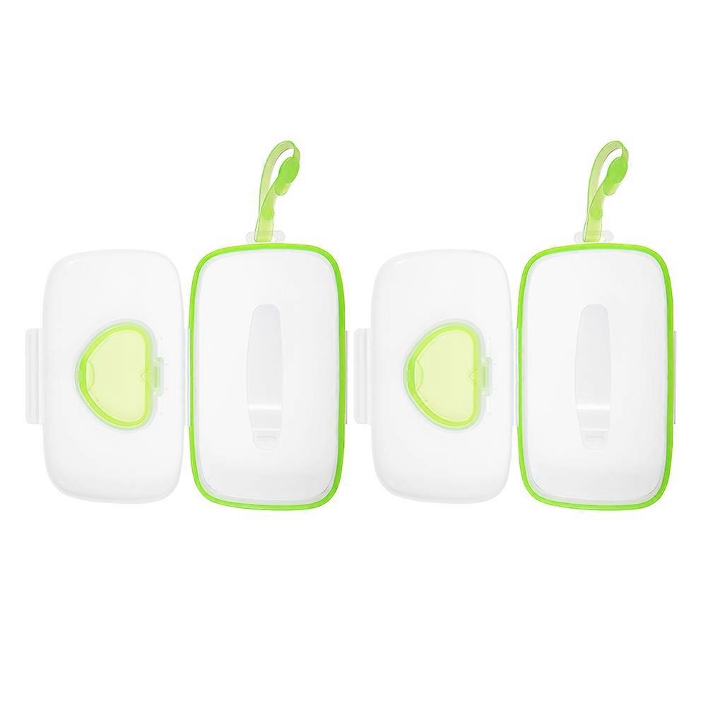 Refillable Wipes Carrying Case For Parents And Travelers 8Pcs Moisture Retention Rectangular Wipe Storage With Unique Sealing