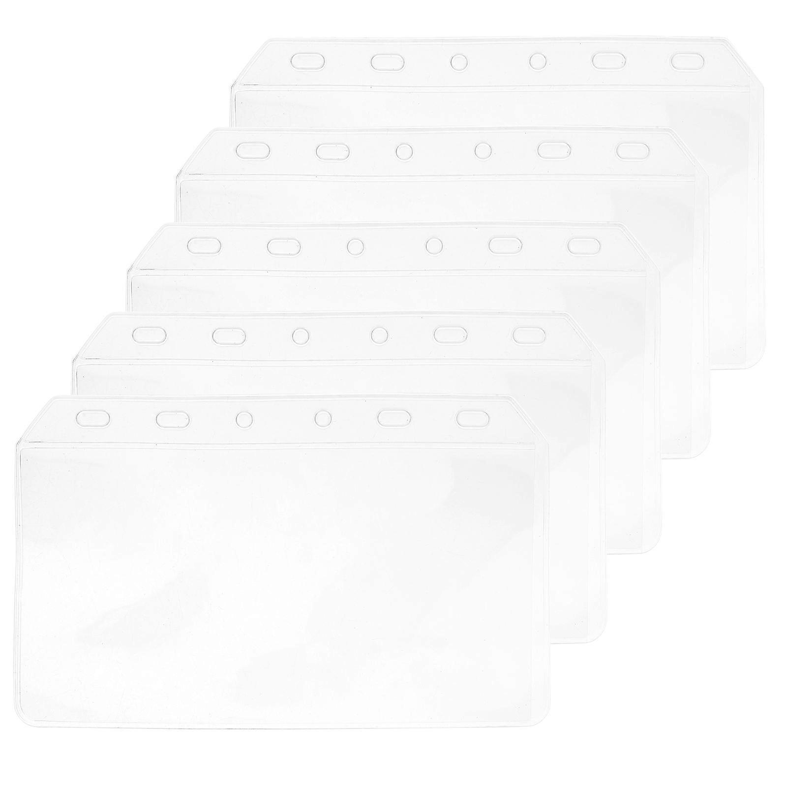 Binder Pocket 5Pcs Loose Leaf Bags For Travel Daily Work Life Organization Transparent Dust-Proof Function