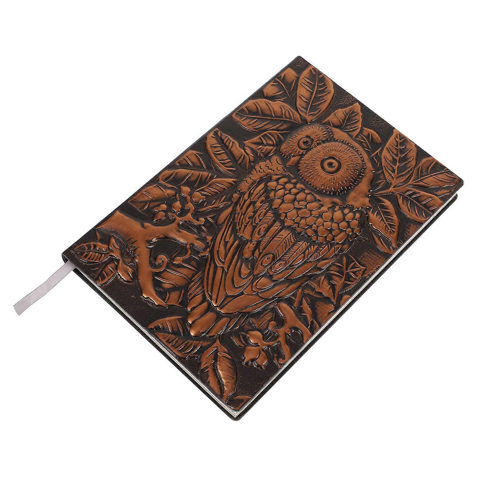 Embossed A5 Embossed Owl Cover Notepad Writing Diary School Use 21.3x14.7cm DIY Planning 1Set