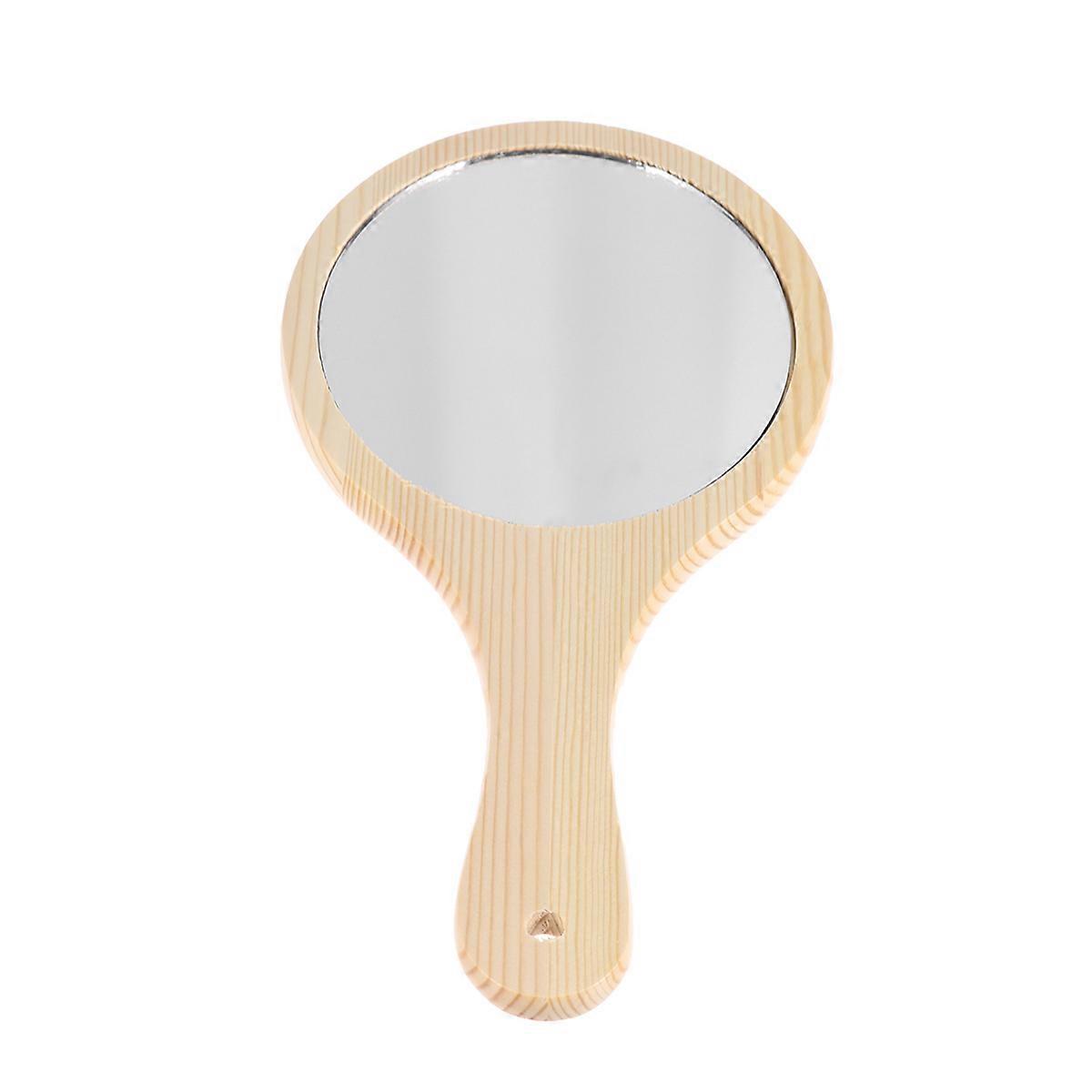 Wood Mirror Handheld Mirror for Makeup 3Pcs with Wooden Frame Design