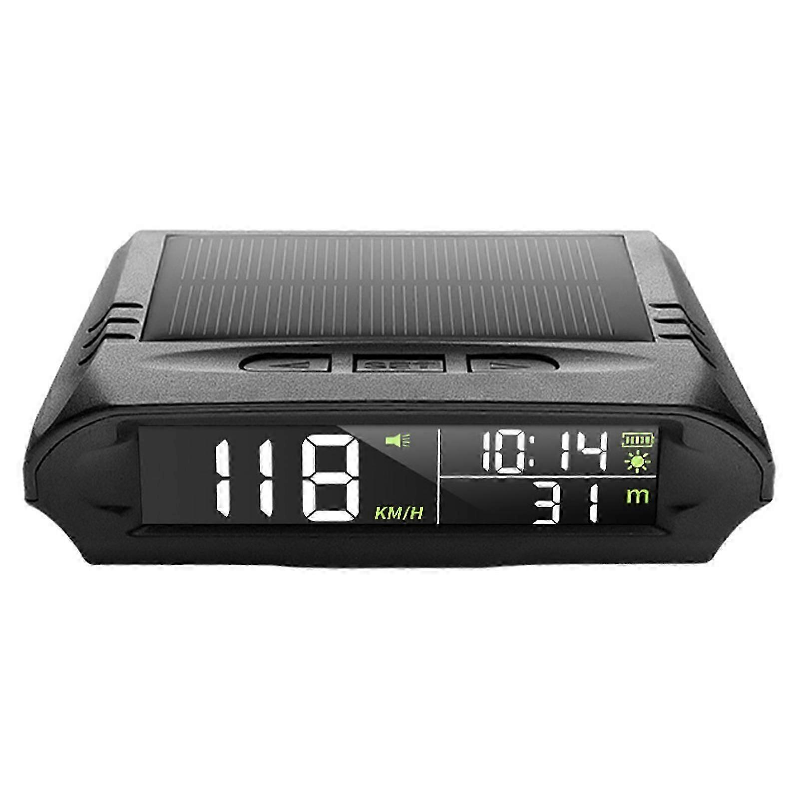 Advanced Solar HUD Display For Car Dashboard 1000mAh Battery Real Time Data Display Suitable For Long Trips & Night Use