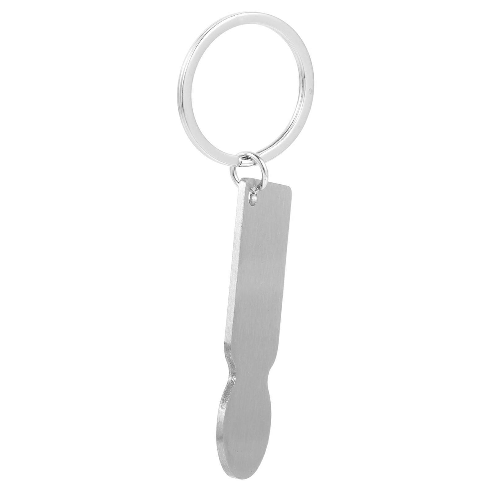 Shopping Cart Token Key Ring for Portable Use in 2Pcs Silver Set