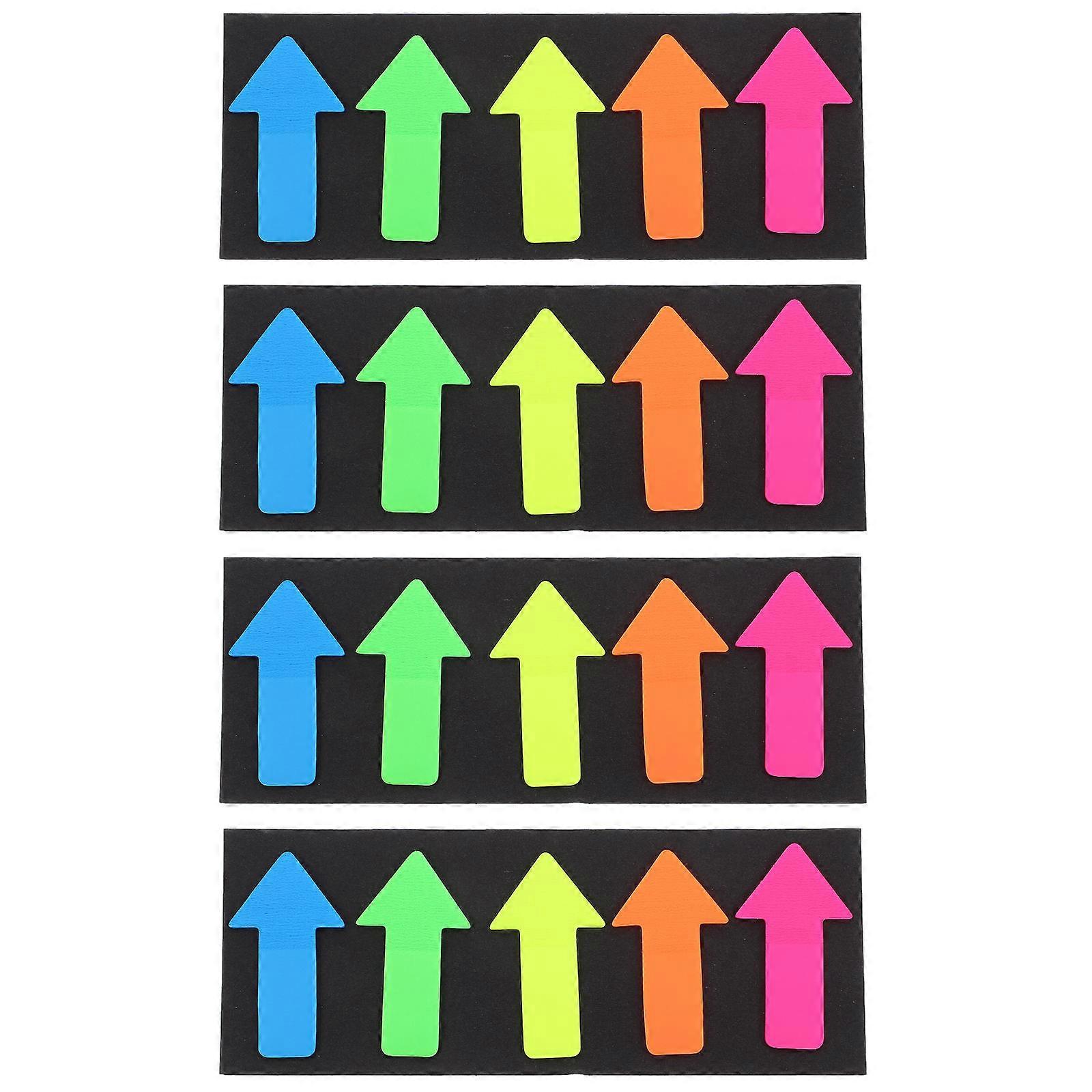 Self-adhesive Index Stickers 4Pcs Assorted Color Arrow Labels For Notepads School Office Use
