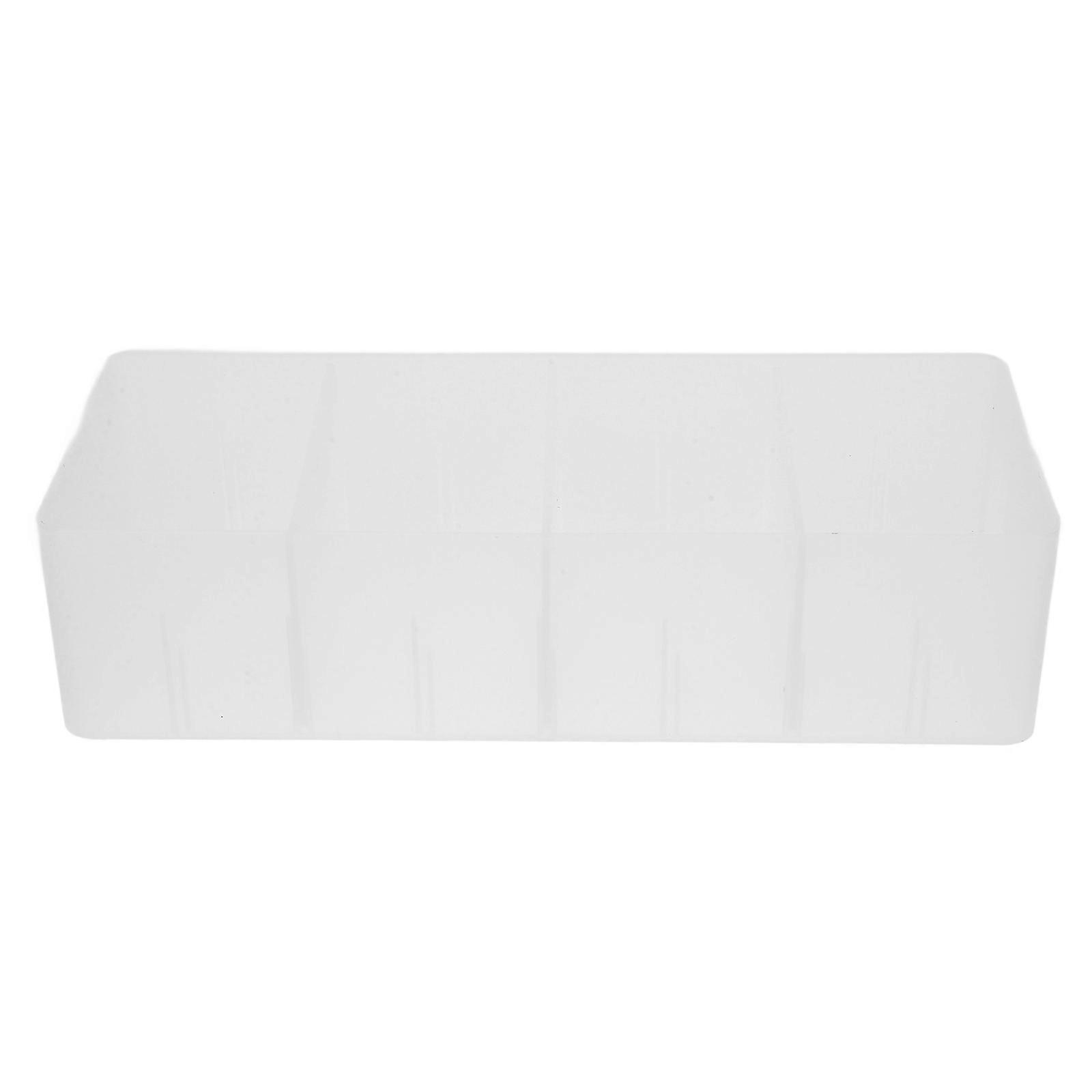 Compartment Cosmetics Storage Box Transparent Organizer with 5Pcs Pack