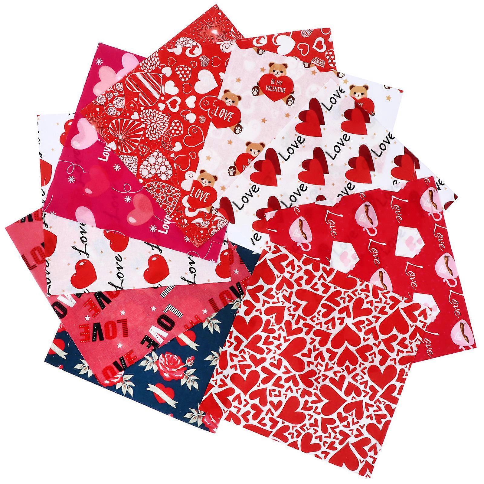 Valentine's Day Patchwork DIY Cloth for Sewing Craft 90 Sheets Assorted Color