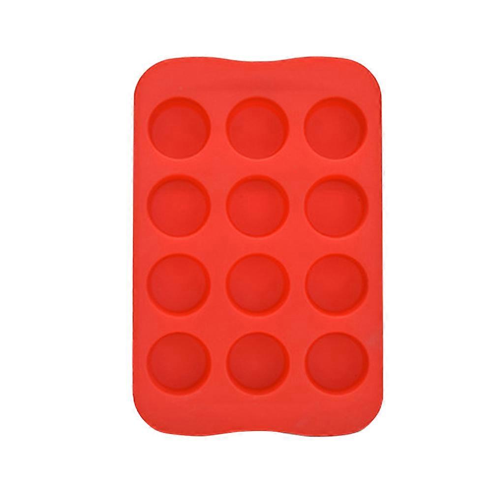 Ice Cube Tray Silicone Round Mold for Ice Making DIY 12 Cavities