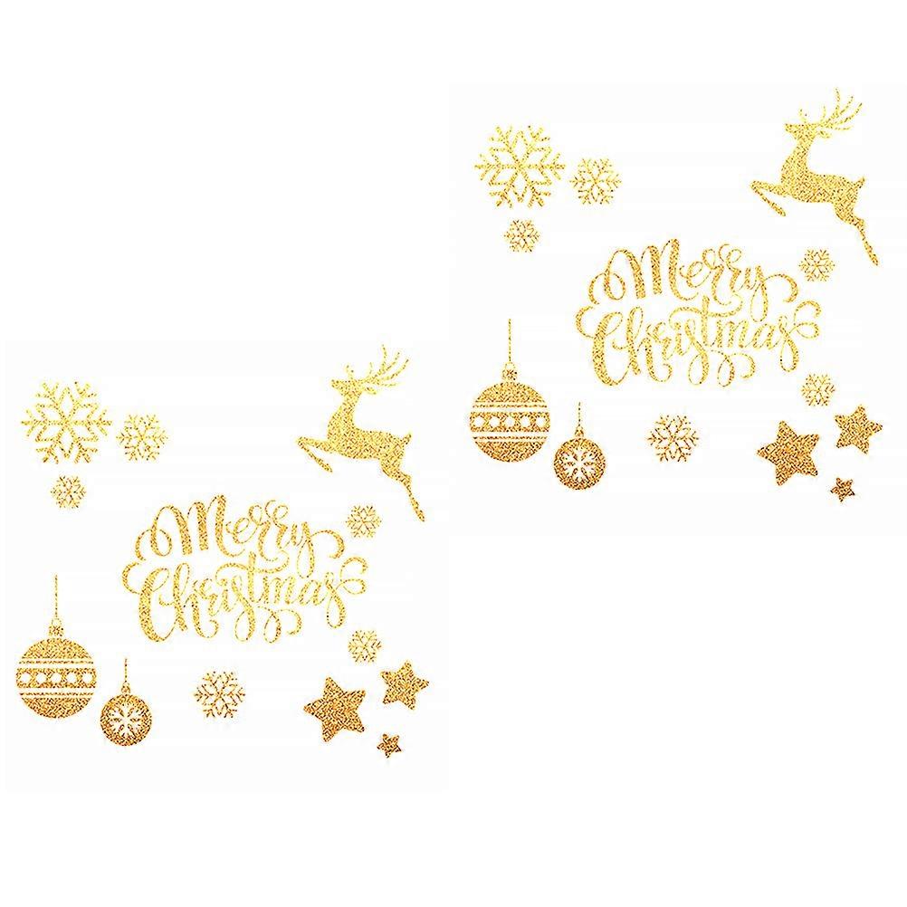 Christmas Sticker Stickers for Decoration 2Pcs PVC Material
