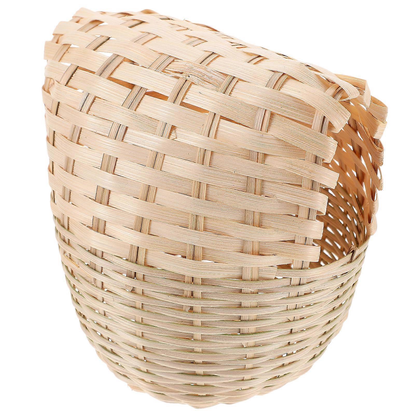Bamboo Bird Nest 2Pcs Ideal For Birds Balcony Decoration 6.7x7.9x6.1in Versatile Usage In Home And Garden