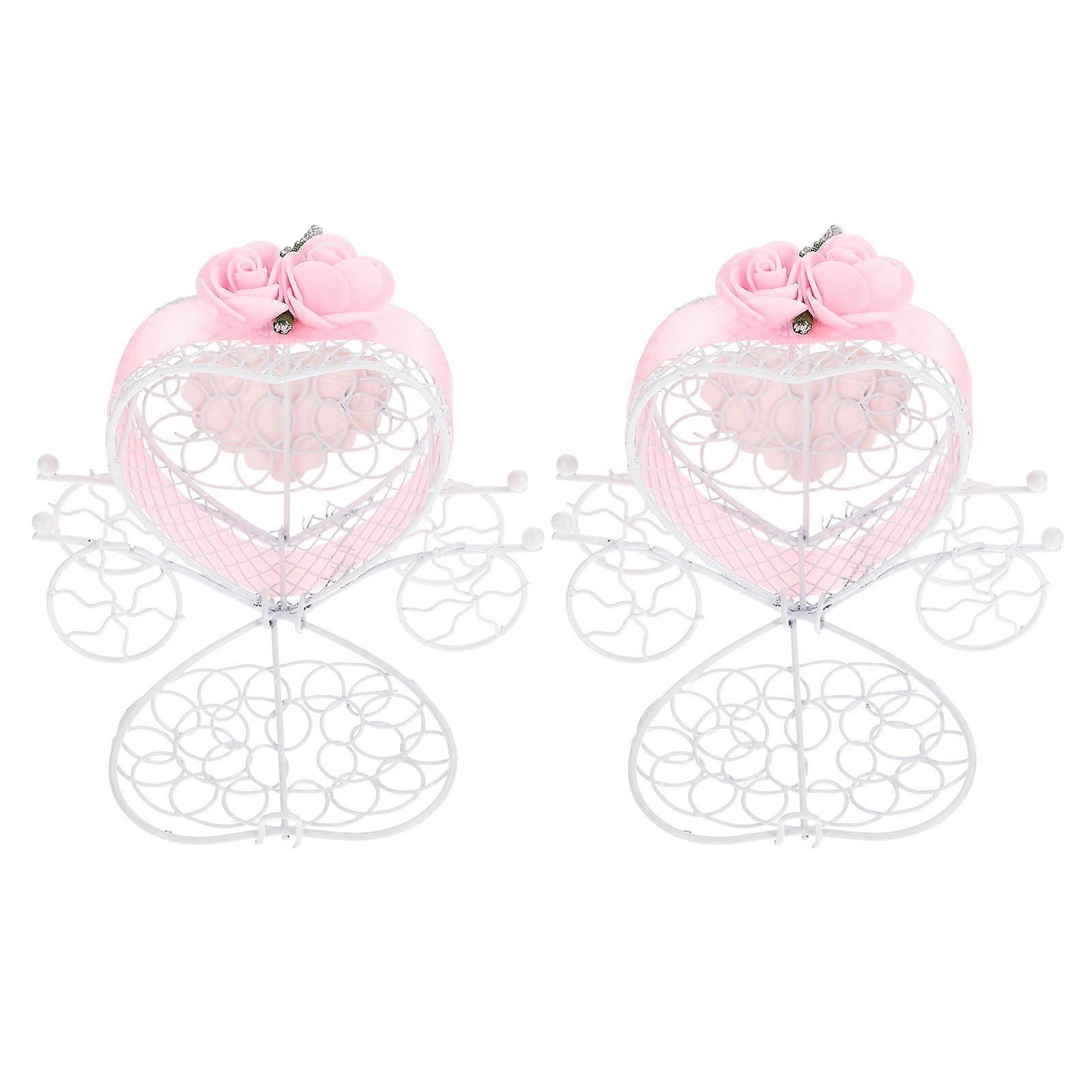 Small Gift Boxes Heart-Shaped Carriage Candy Box for Party 4Pcs