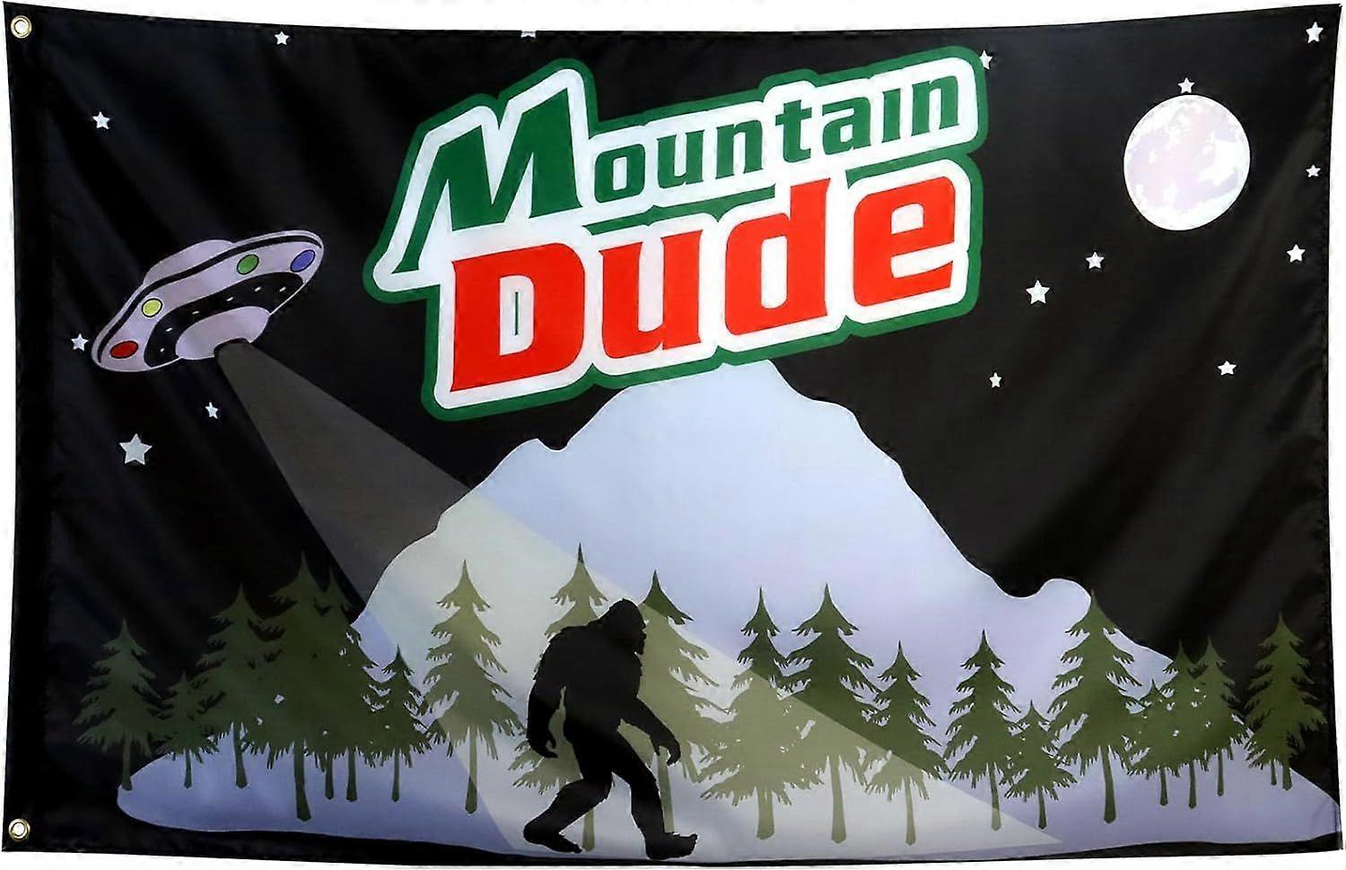 Sasquatch Mountain Dude Flag Cool Funny Flags QZ 156