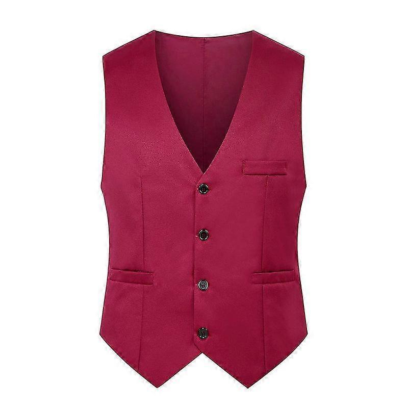 Gilet de costume slim fit pour homme, style décontracté ou habillé, à simple boutonnage.