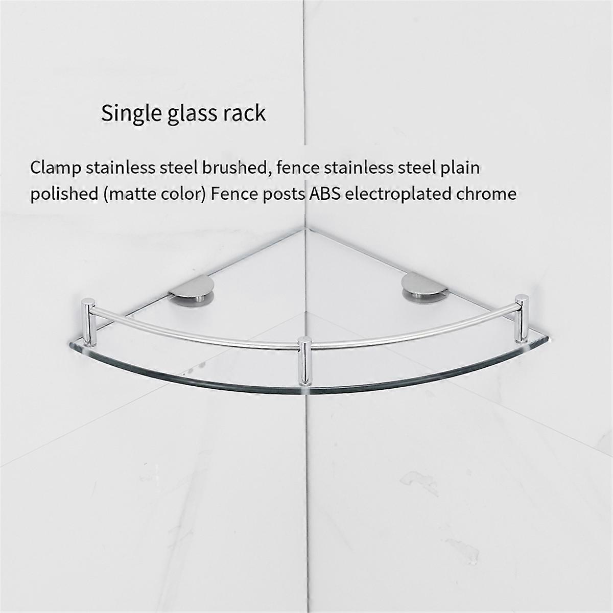 Bathroom Shelves, Bathroom Glass Corner Shelf Triangle Wall Mounted
