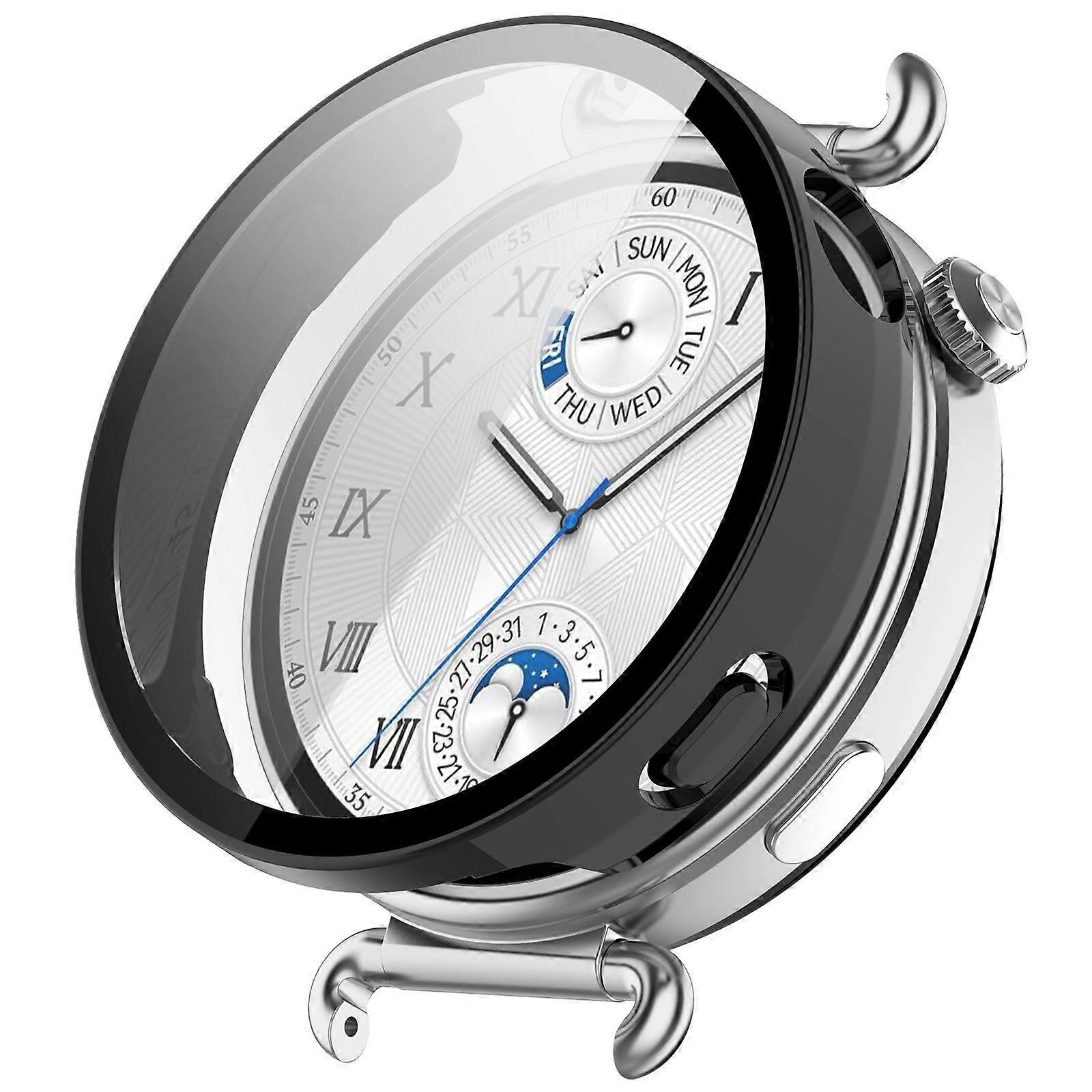 For Huawei Watch GT 6 41mm Watch Case WANLONFENG PC Frame Cover with Tempered Glass Screen Protector