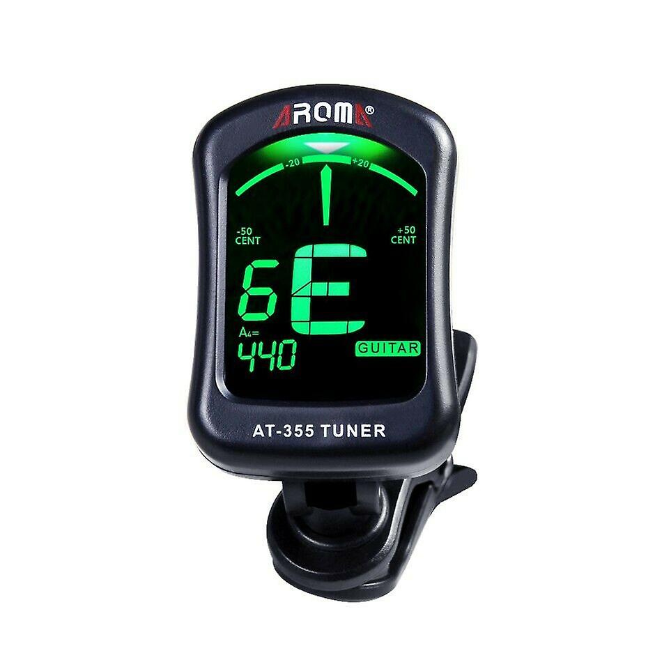 アロマAt-355クリップギターデジタルチューナークロマチックギターベースウクレレバイオリンLCDディスプレイクロマチックアコースティックギターベース用